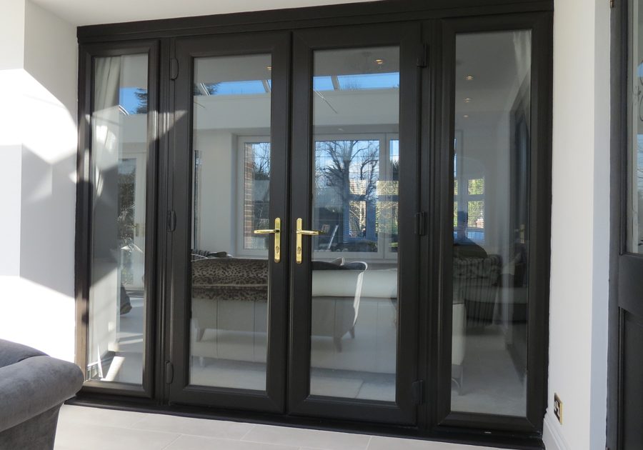 black front double glazed upvc doors for your homes