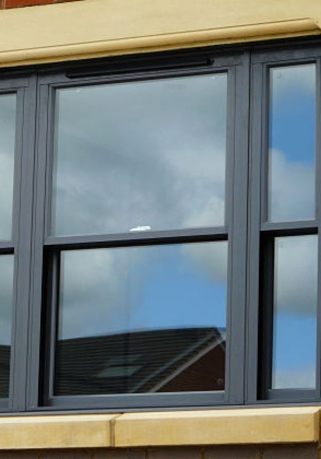 verticle aluminium sash sliding window north london